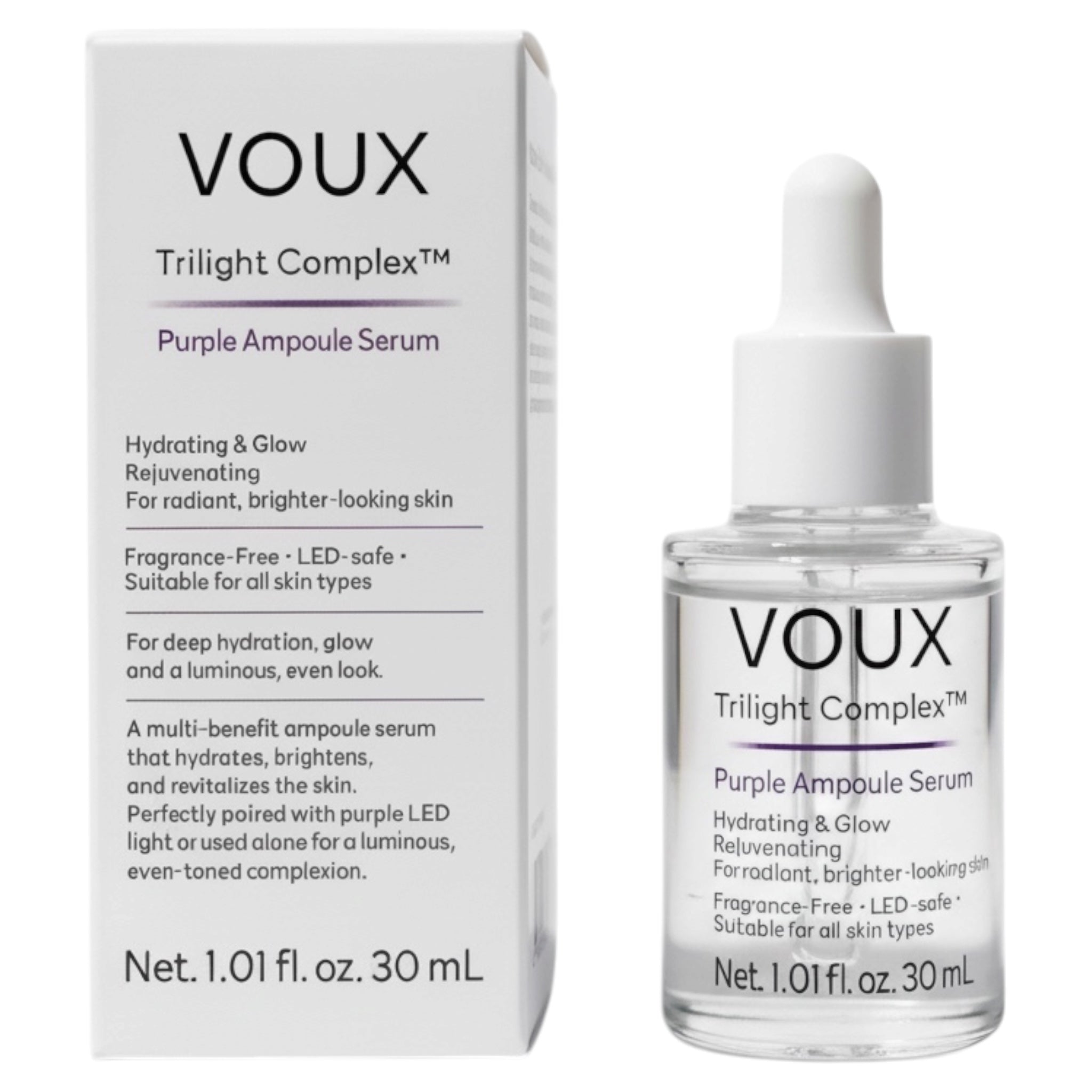 VOUX Trilight Complex™ - Purple Ampoule Serum - Hydration + Glow